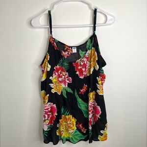 Old Navy Tropical Floral Cami Blouse Top size XXL